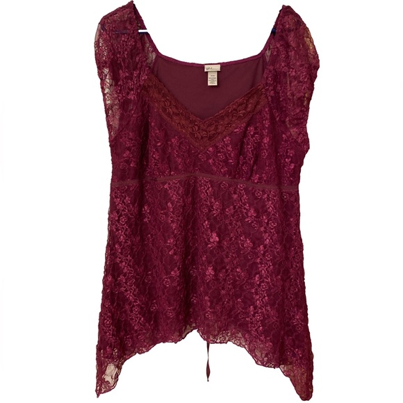 Venezia Tops - Venezia Lace Shark-bite Pink Top